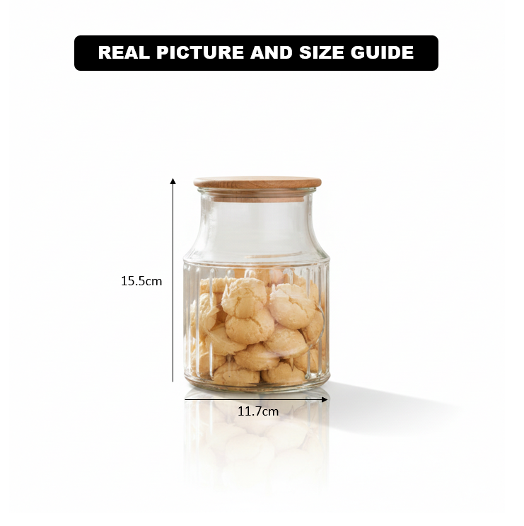 3-Pcs 1000ml Home Made Glass Jars Set with Airight Lids (2262) by Limon