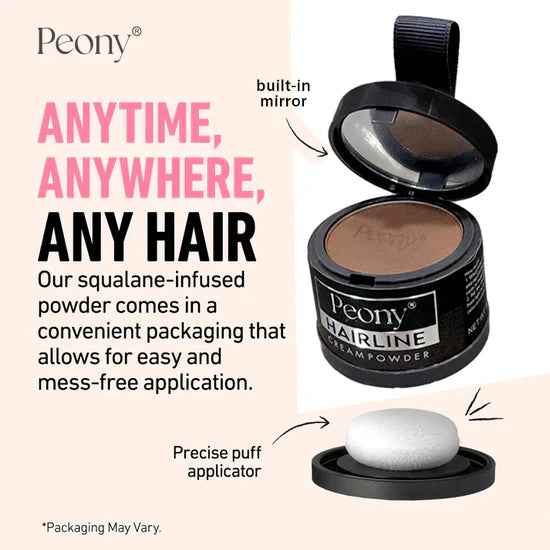Peony 2in1 Hairline Cream Powder with 3 Extra Eyebrow Stencils