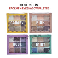 Gegemoon Pack of 4 Eyeshadow Palette