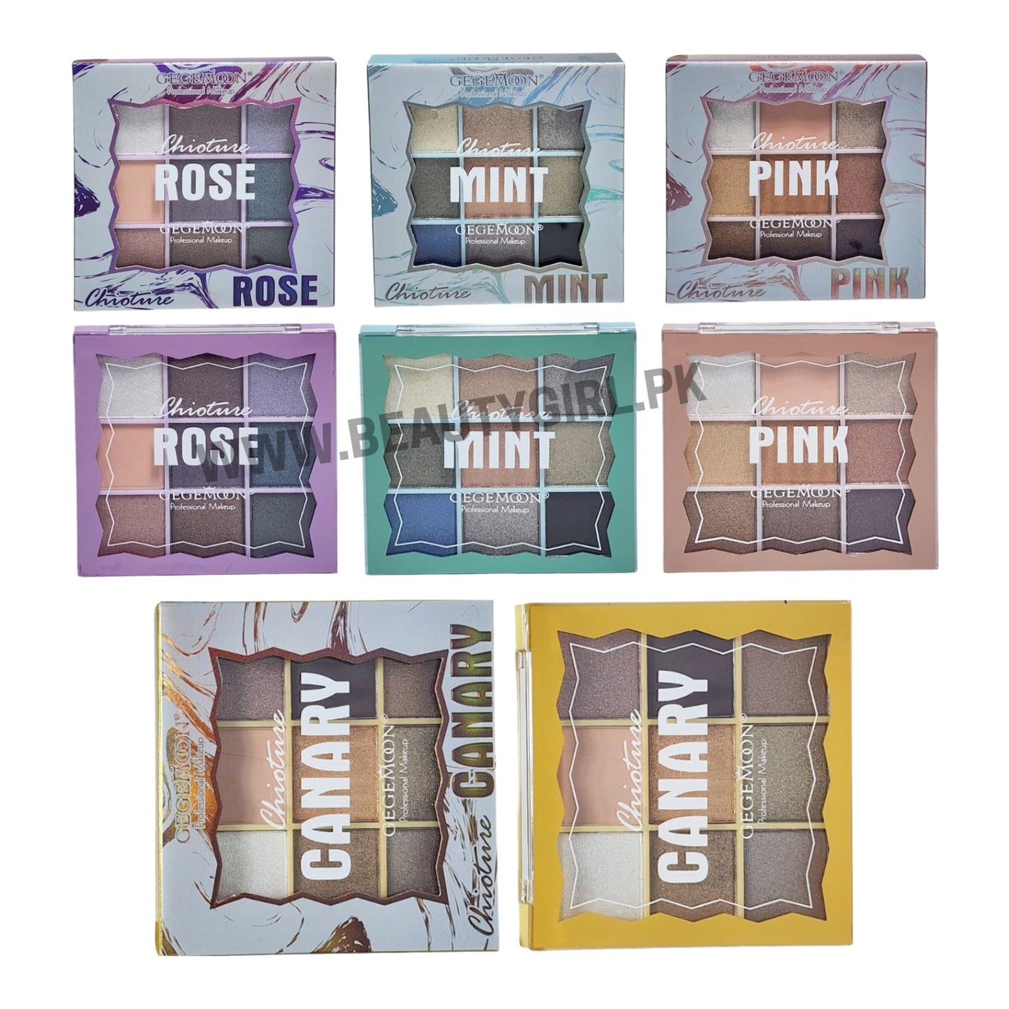 Gegemoon Pack of 4 Eyeshadow Palette