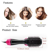 One Step Solution Hot Air Brush (Dryer + Straightener)