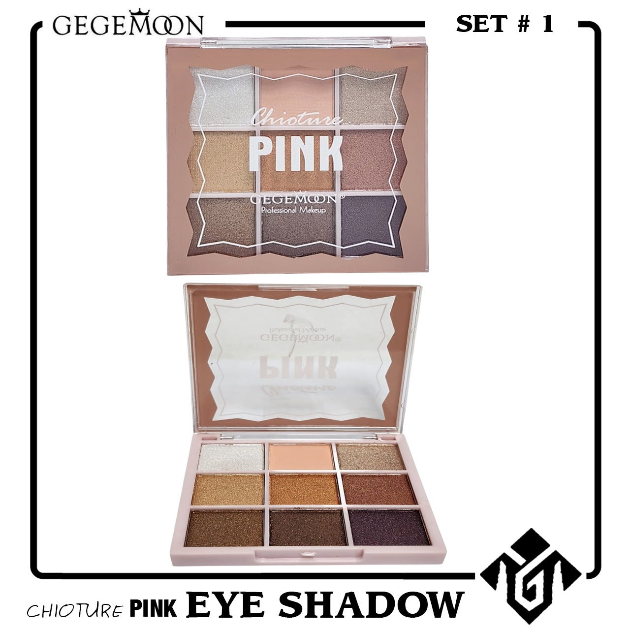 Gegemoon Pack of 4 Eyeshadow Palette