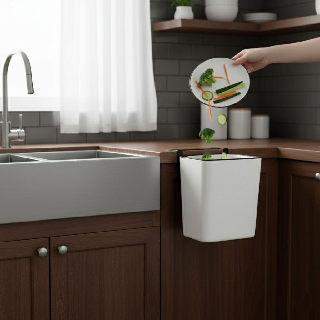 Modern Cabinet Hanging Trash Bin (1514) by Limon