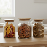 3-Pcs 1000ml Home Made Glass Jars Set with Airight Lids (2262) by Limon