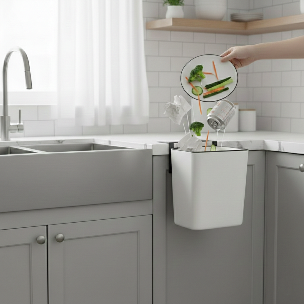 Modern Cabinet Hanging Trash Bin (1514) by Limon