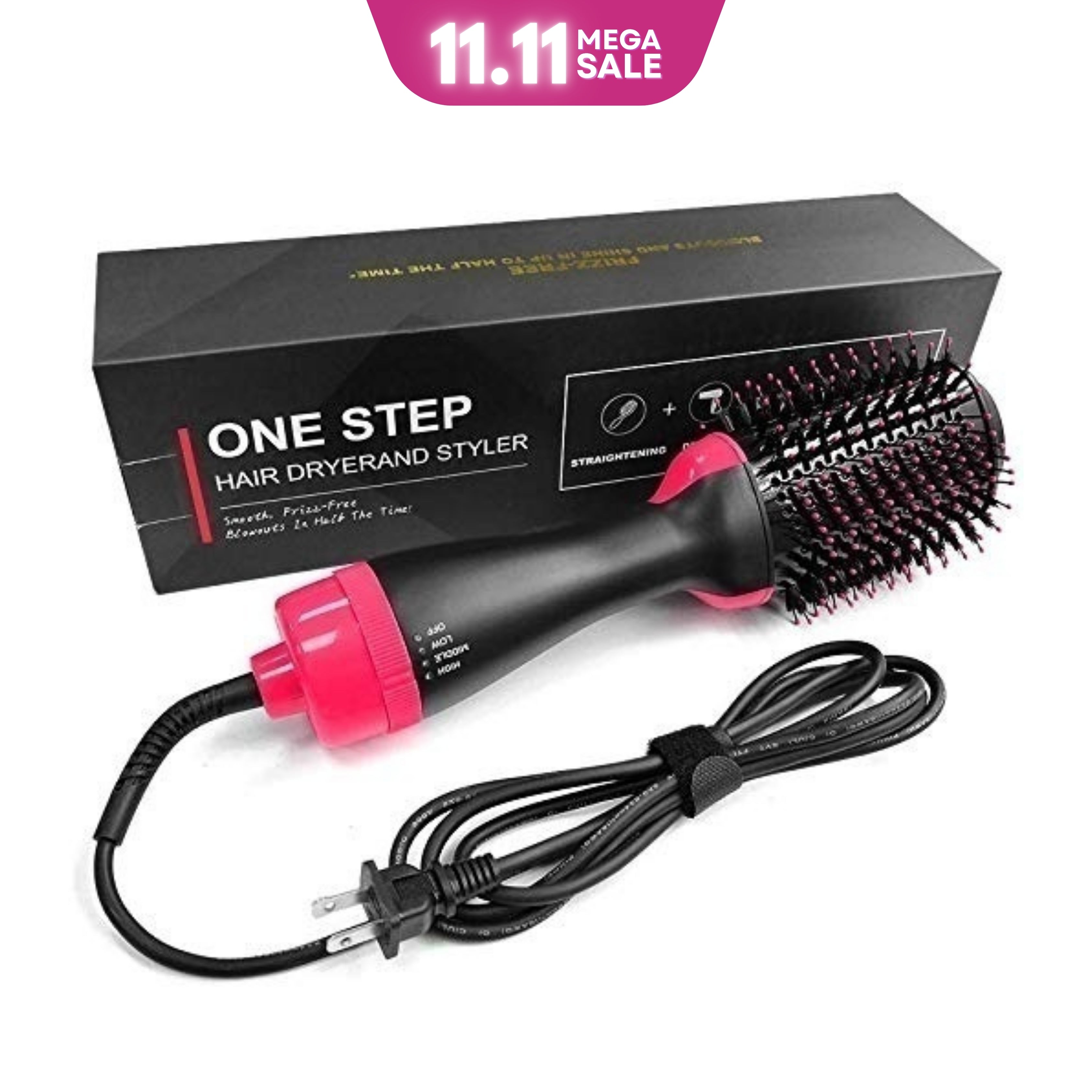 One Step Solution Hot Air Brush (Dryer + Straightener)