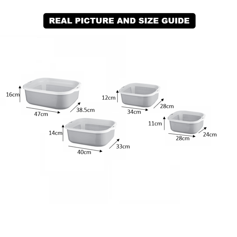 4-Pcs Multi-Use Colander & Bowl Set (026) by Limon