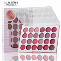 Miss Rose 24-Color All-Round Matte Moisturizing Lipstick Palette